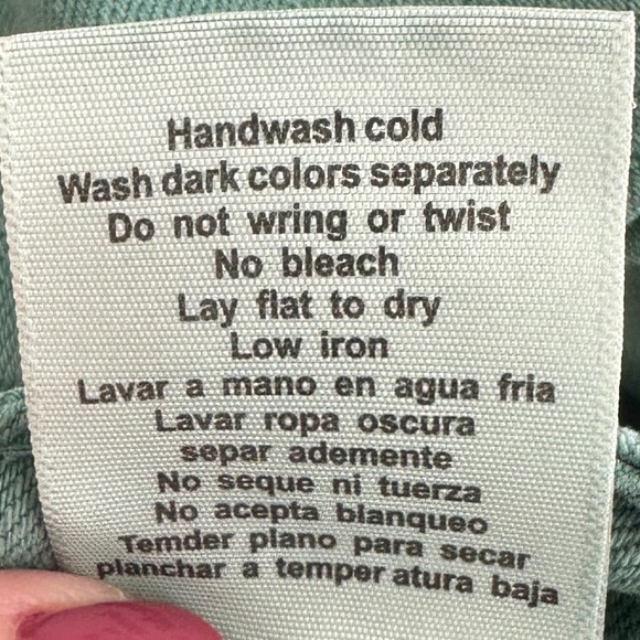 Judy Blue High Waist Garment Dyed Straight Leg Jeans Sea Green 16W Classic 90's - Picture 12 of 15